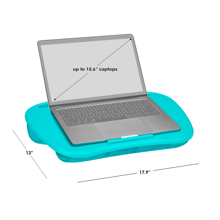 Lap Desk Laptop Bed Table Fits 15.6-Inch Laptop Lap Desk With Soft Pillow  And Storage Bag Cushion Lap Work Tray And Gaming Table
