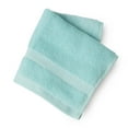 thumbnail image 6 of Mainstays Performance Cotton 6-Piece Bath Towel Set, Super Soft Quick Dry Fade Resistant, Solid Mint, 6 of 8