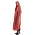 thumbnail image 6 of Muslim Women Solid Color Hooded Batwing Sleeves Abaya Long Hijab, 6 of 6