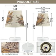 YAZAOO Table Lamp Creative Lynx in Bloom Pattern Simple Pattern Night Light