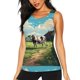thumbnail image 1 of Fotbe Prairie Pasture Cow Blusas Sin Mangas para Mujer – Estilo Casual, Corte Suelto, Slim-Fit, Cuello Redondo Deportivo, Tops de Verano para Gimnasio y Yoga-XX-Large, 1 of 7