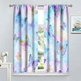 thumbnail image 4 of Butterfly Curtains, Watercolor Hand Painted Animal Butterfly Print Girl Home Bedroom Kitchen Living Room Decorative Curtains 42x54 Inch, 4 of 6