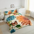thumbnail image 3 of Castle Fairy Floral Butterfly Full Size Comforter Sets 3-Piece for Teens,Spring Garden Flowers Bedding Comforter Set,Retro Exotic Style Lightweight Bedding Sets,Ultra Soft Home Decor,Reversible, 3 of 8