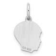 thumbnail image 2 of Auriga 925 Sterling Silver Front Satin Back Disc Charm for Women (L- 16mm, W- 10mm), 2 of 6