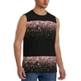 thumbnail image 2 of Fotbe Men's Rose Gold Glitter1 Print Men's Sleeveless Muscle Tank Tops Casual T-Shirts for Gym Workout Beach-X-Large, 2 of 8