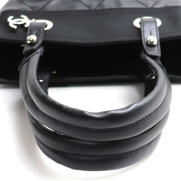 Pre-Owned CHANEL Paris Biarritz Tote PM Bag Black A34208 Women 