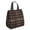Brown and Black, variant on Green and Black Checkered Pattern Insulated Lunch Bag for Women Men, Large Portable Soft Cooler Tote, Thermal Food Storage Bag with Pearl Cotton, 8.66L, 8.75"x5.75"x9.5"