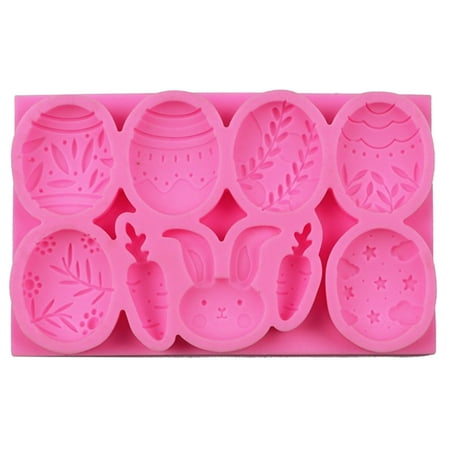 

Happy Easter Egg Bunny Silicone Mold DIY Handmade Soap Cake Chocolate Making Mousse Dessert Pastry Mould Decorating Tools