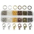thumbnail image 1 of Colores Metal Hebilla de langosta Anillo de hierro Joyas Accesorios en caja pequeña Diy Pulsera Collar Accesorios JFHHH pequeña, 1 of 4