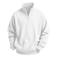 thumbnail image 3 of Bixock Toddler Boys Half Zip Sweatshirts Long Sleeve Tops Crew Neck Pullover Top Solid Color Casual Sweatshirt Warm Soft Breathable Daily Wear Boys Clothings, 3 of 7