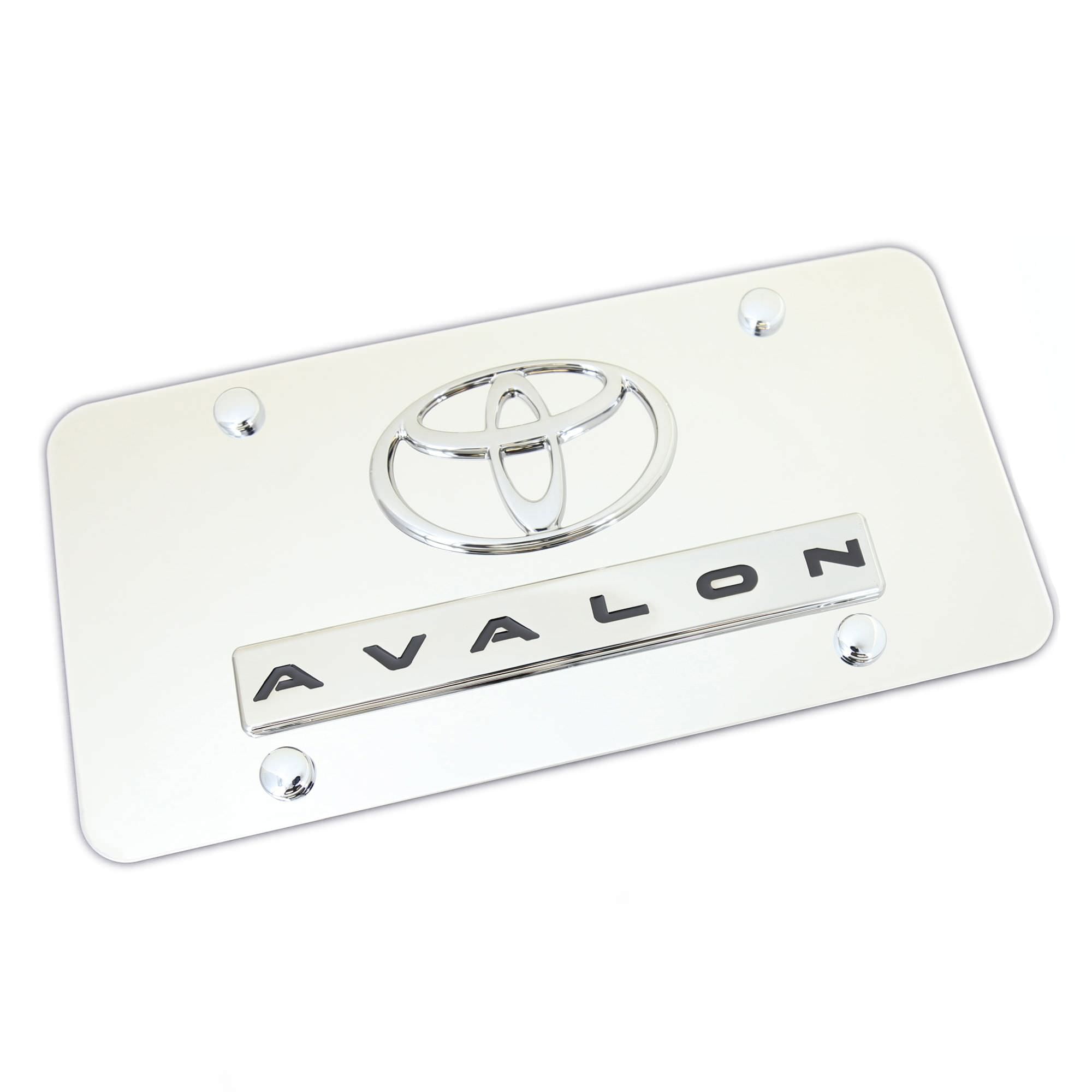 Toyota Dual Logo Avalon License Plate (Chrome)