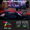 thumbnail image 6 of Usb Desktop Mini Speaker Pair 3.5Mm Audio 2.0 Channel Rgb Colorful Lights Computer Speakers With Wired Control For Laptop Pc Mobile Phone, 6 of 9