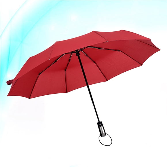 STRANDCHIC Umbrella Travel Size Windproof Large Red 1Set