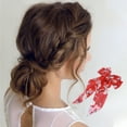 thumbnail image 2 of Unique Bargains 1 Pc Bow Flower Ribbon Hair Clips Red, 2 of 5