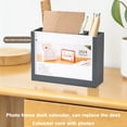 thumbnail image 5 of Desktop Calendar 2024 Desk Organizer Pen Holder 2024 Desk Calendar Pencil Holder Makeup Brush Holder Stationery Storage Box with Calendar for Desk Office Desk Accessory - style 3;, 5 of 5