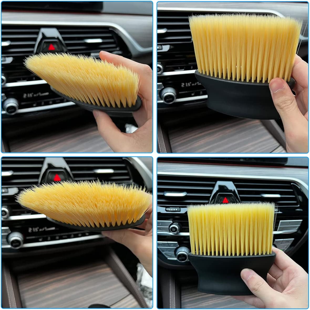  Car Cleaning Brushes Duster, Car Detail Brush, Car Cleaning  Brushes Duster Soft Bristles Detailing Brush, High Density Portable Car  Brush for Car Dashboard Air Conditioner Vents Seat Tire (Yellow) :  Automotive