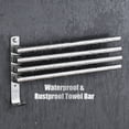 thumbnail image 2 of Swivel Out Towel Racks with Hooks 5-Bars Foldable Arms Bath Towel Hanger Wall Mount Towel, 2 of 8