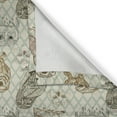 thumbnail image 6 of Ambesonne Owl Valance & Curtain, Sketch Cat Looking Birds, 55"x24", Brown Reseda Green, 6 of 7