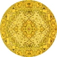 thumbnail image 1 of Ahgly Company Indoor Round Persian Yellow Traditional Area Rugs, 7' Round, 1 of 4