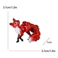 thumbnail image 6 of Hyasfey Vivid Fox Shape Brooch Shiny Rhinestones Pin Women Lovely Enamel Animal Party Casual Badge Clothes Accessories, 6 of 8
