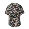 thumbnail image 6 of Daiia Alphabet Men's Linen Shirts Short Sleeve Casual Shirts Button Down Shirt for Men Beach Summer Wedding Shirt-3X-Large, 6 of 6