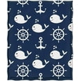 thumbnail image 2 of Cartoon Shark Blanket Blue Soft Warm Print Throw Blanket for Kids Adult Office Gift Twin 60"x80", 2 of 6