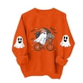 thumbnail image 5 of Women's Long Sleeve Sweatshirt Casual Crewneck Oversized Pullover Hoodies Fall Tops,XL, 5 of 8