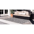 thumbnail image 4 of Unique Loom Safari Collection Leopard Animal Print Transitional Indoor and Outdoor Flatweave Area Rug, 5 x 8 Feet, Black/Light Gray, 4 of 5