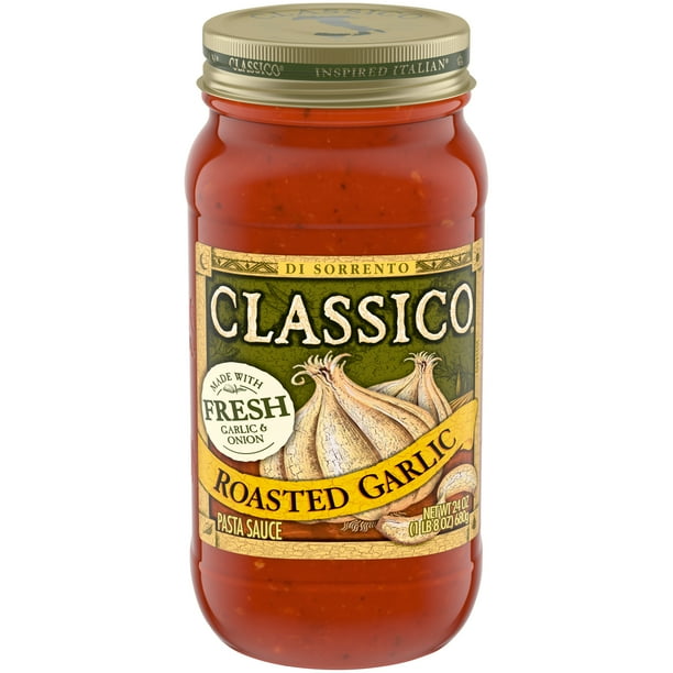 Classico Roasted Garlic Pasta Sauce, 24 oz Jar