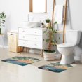 thumbnail image 6 of Yayeee Bath Rug for Bathroom Floor Non Slip Rectangle Fluffy Soft Absorbent Mat, 16"x24", Pine Tree Rainbow, 6 of 7