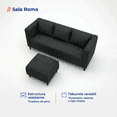 thumbnail image 3 of LASE Muebles Sala Roma Sofá con Otomán Adaptable con Cojines Oxford, 3 of 6