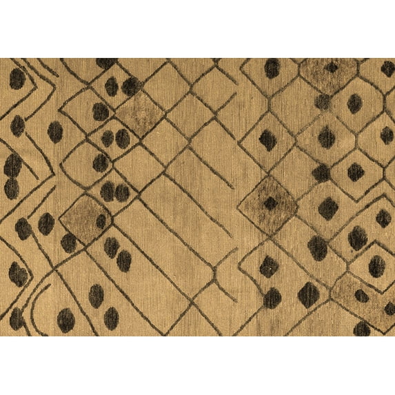 Ahgly Company Indoor Rectangle Abstract Brown Modern Area Rugs, 5' x 8'