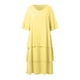 thumbnail image 4 of Vestido informal de manga corta y cuello redondo liso para mujer: doble capa con abertura, corte holgado, para el día a día, fiestas y ocasiones elegantes, 4 of 7