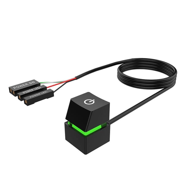 Suministros de diseño especial de placa base de botón móvil de escritorio LED (efecto de luz verde) Tmvgtek Componentes de la computadora