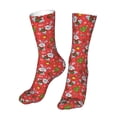 thumbnail image 6 of Fuzoiu Cute Christmas Bunny Print Crew Socks,Casual Athletic Gym LightWeight Thin Socks,Casual Crew Socks for Men Woman,Calf Length Crew Socks, 6 of 7