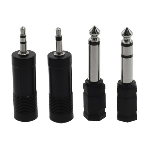 MYG Headphone Adaptor Connector 6.35mm Male to 3.5mm Female Stereo Audio Aux Adapter 1/8 Inch to 1/4 Inch Headphone Jack Adapter for Guitar Amplifier, Headphone, Microphone, 4 Pack