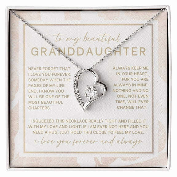 To My Beautiful Granddaughter - Forever Love Necklace Standard Box