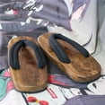 thumbnail image 2 of Geta Summer Man Slippers Japanese Clogs Flip Flops Wood Bottom Flat Slippers Samurai Cosplay Shoes Women Slippers, 2 of 6
