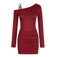 thumbnail image 4 of OSFVNOXV Velvet Dress for Women Plus Size Cocktail Dress Glitter Sparkly Wrap Flared Business Dress with Straps, 4 of 6