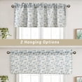 thumbnail image 4 of DWCN Thick Textured Linen Floral Valance for Kitchen Living Room, Rod Pocket Farmhouse Vintage Cottage Valance Curtain, Blue Peony, 52 x 14 Inches, 1 Panel, 4 of 8