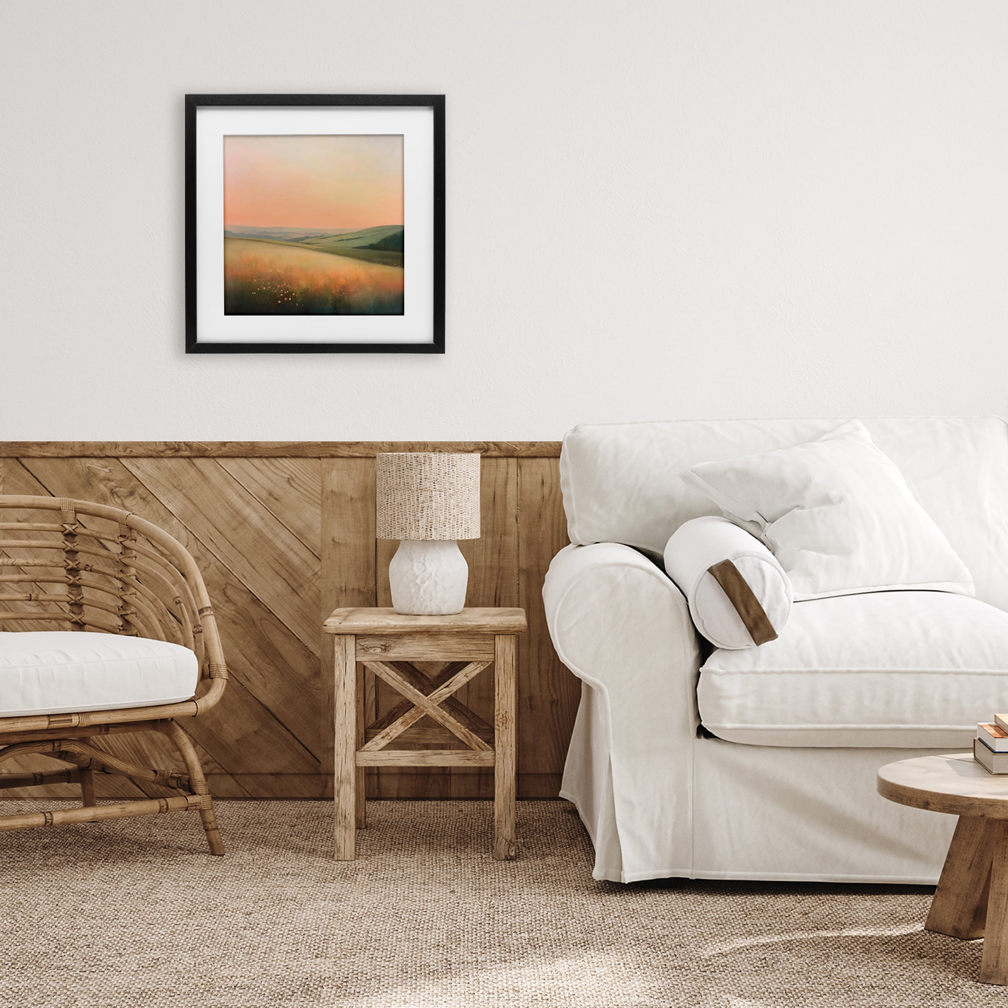 Stupell Industries Sun Coming Up Over Meadow Black Framed Print Under Glass, design by Creative Studio