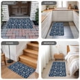 thumbnail image 6 of Botanical Flower Door Mat Indoor Outdoor,Vintage Garden Floral Wildflower Blue Non Slip Welcome Mat with Rubber Backing,Absorbent Fabric Front Door Mats Entryway Rug for Home Patio Entrance 20"x31.5", 6 of 9