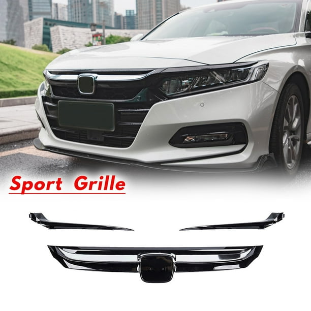 For 201819 Honda Accord Glossy Black Sport Style Front Grille W