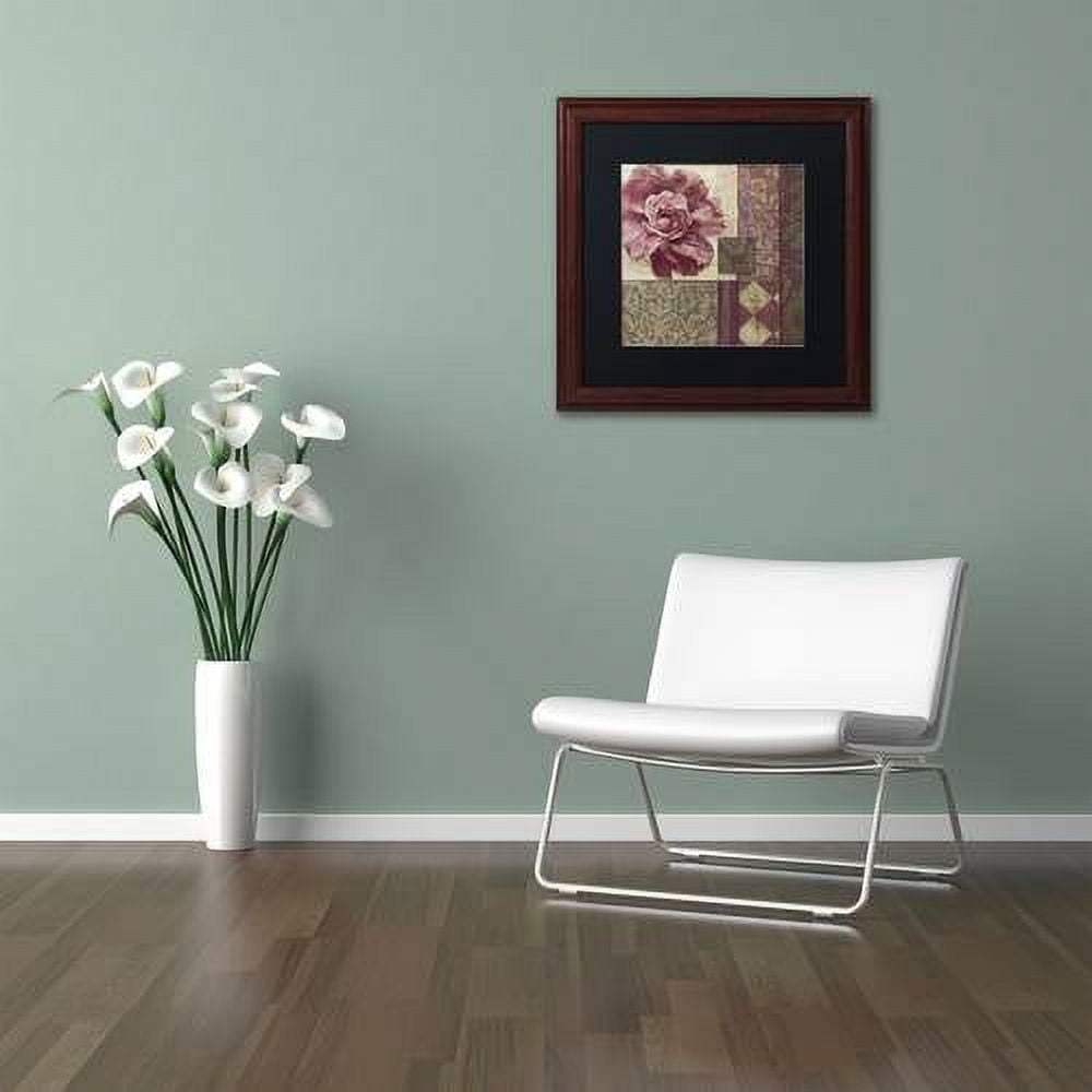 Trademark Fine Art "Patch Work Brocade I" Canvas Art by Color Bakery Black Matte, Wood Frame
