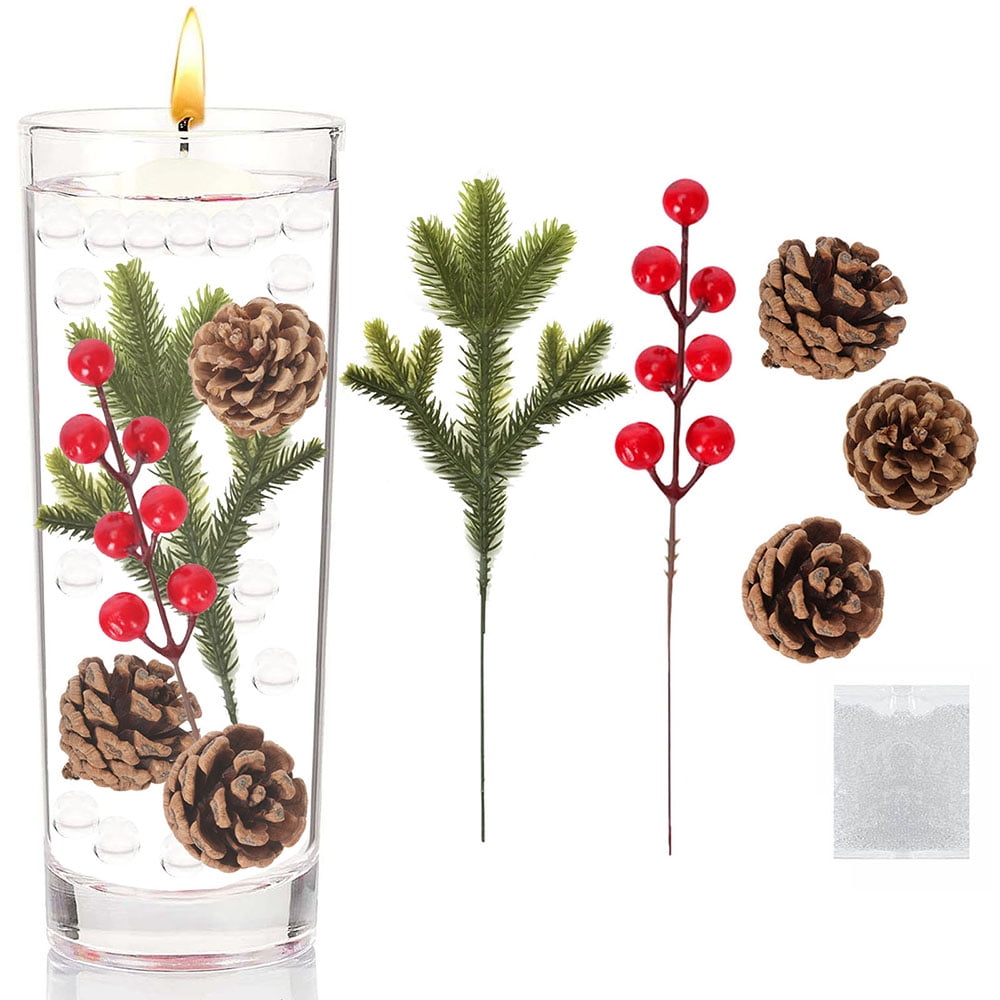 Ozmmyan Christmas Vase Filler Floating Pearls for Vases 10005pcs Filler