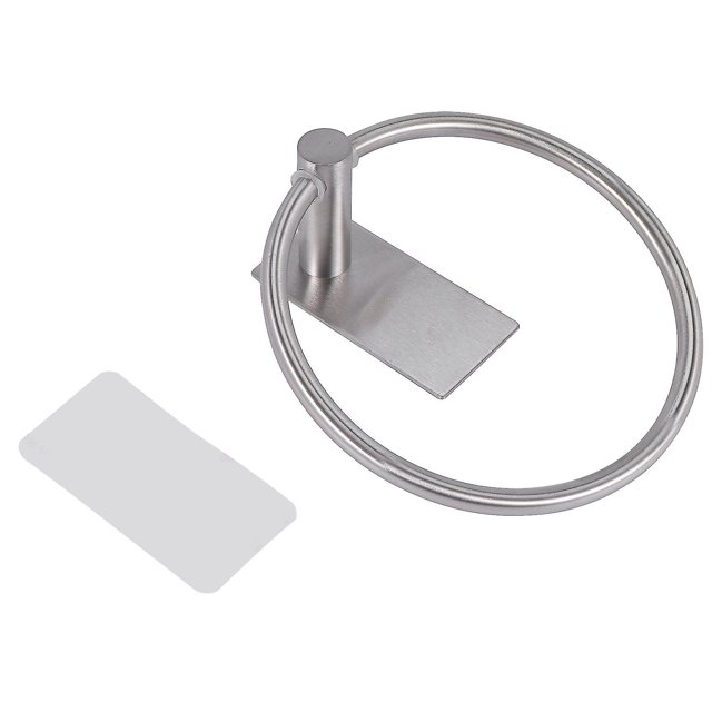 Toallero/soporte para toallas de mano, toallero redondo autoadhesivo, barra para toallas de mano Compatible con baño, acero inoxidable