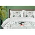 thumbnail image 4 of Ambesonne English Sheepdog Duvet Cover Sets, Domestic Animal, 2-Queen, Off White Grey, 4 of 7