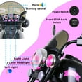 thumbnail image 2 of Kidsera 6V Kids Ride on Motorcycle Toy, Chopper 3-Wheel Toy with LED Lights, Forward/Reverse, Rechargeable Electric Harley, 2 of 6