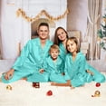 thumbnail image 2 of Family Christmas Pajamas Matching Sets Mom Style Soft Polyester and Spandex Green Christmas Pajamas, 2 of 5