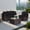 Black, variant on GVN 4 Pieces Ottoman Garden Patio Rattan Wicker Furniture Set with Cushion-Navy, Outdoor Sofa Sectional , Coffee Table for Patio Back Deck, Balcany, Poolside